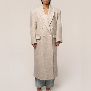 Brand New: Beige Oversize Double-Breasted Coat